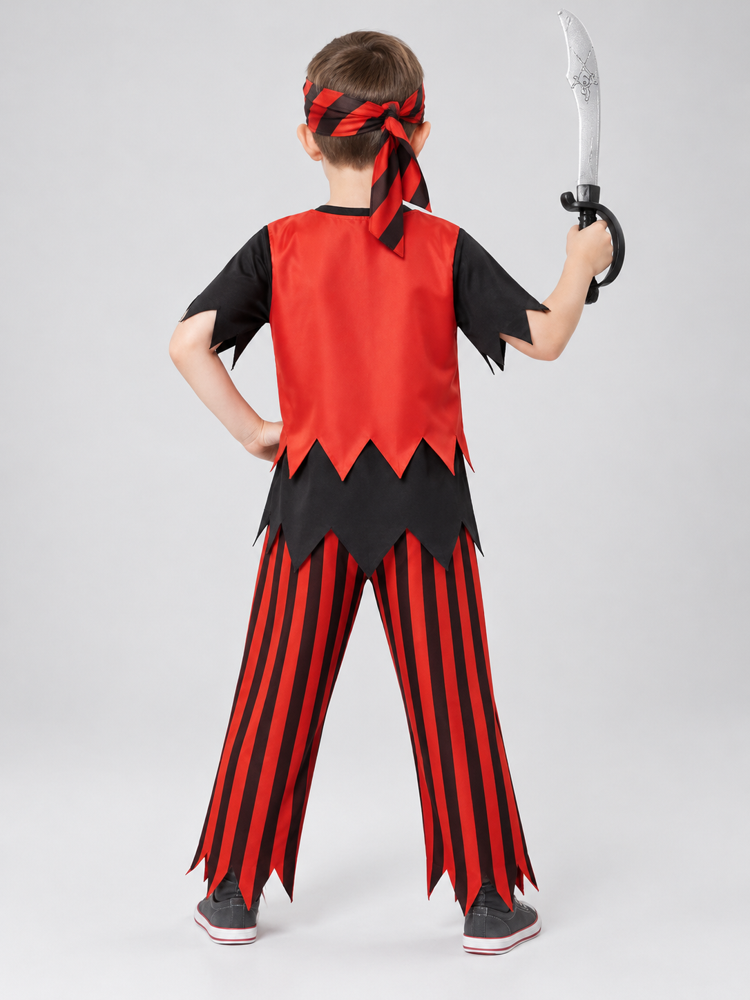 Kids' Pirate Costume for Cosplay, Red and Black