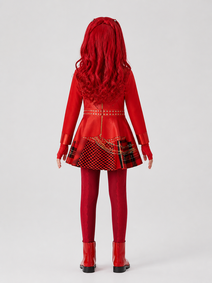 Red from Descendants 5 Cosplay Costume Dress back view