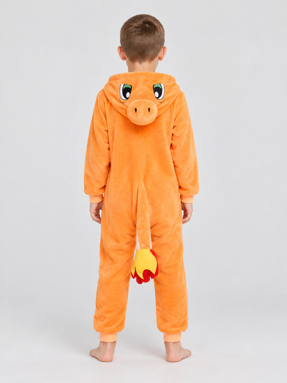 Kids Hooded Pajama Jumpsuit with Animal Face