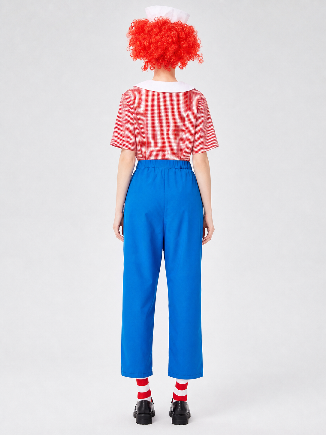 Circus-Style Clown Costume with Bow and Pants