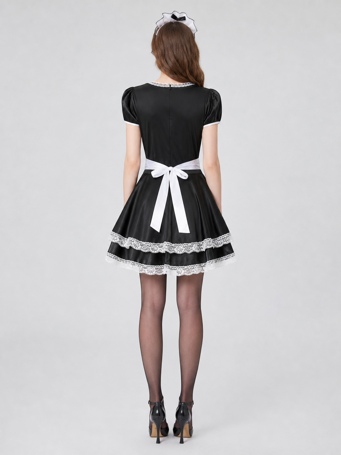 Professional Maid Costume with Apron and Lace