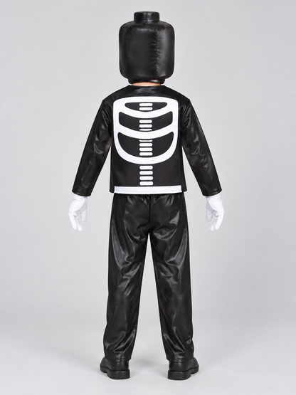 Kids' Skeleton Carnival Costume with Gloves