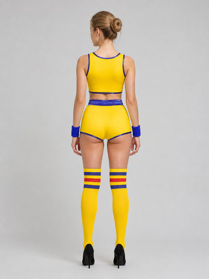 Stage Performance Costume, Top and Shorts back view