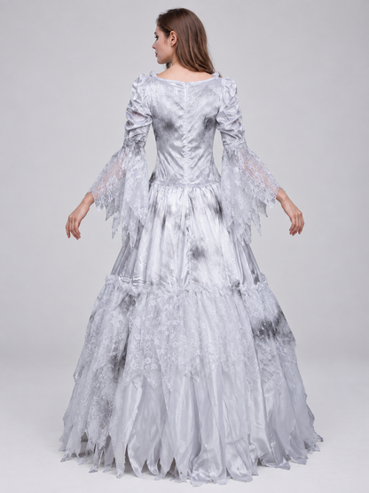 Gray Long Lace Carnival Dress