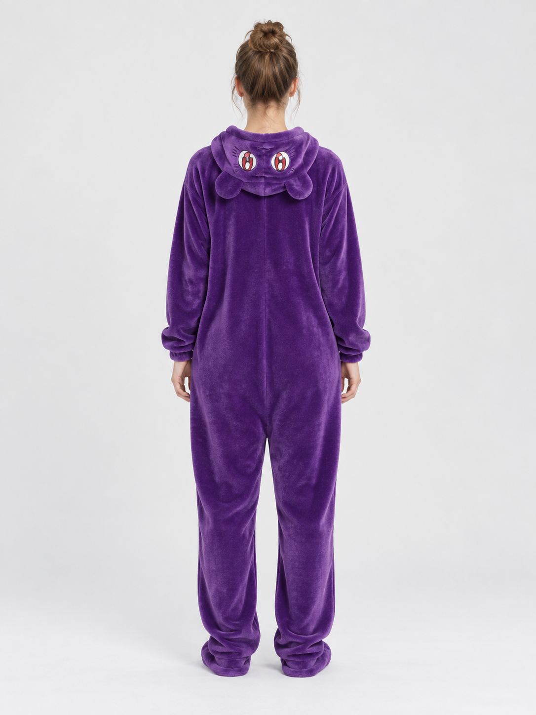 Purple Pajama Jumpsuit with Pink Insert and Ears