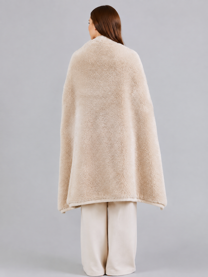 Long-Pile Pet Blanket, Beige back view