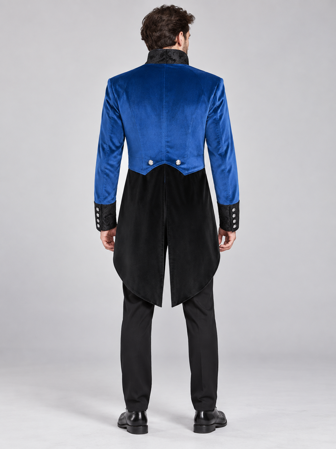 Gothic Tailcoat in Blue with Black Elements and Embroidery