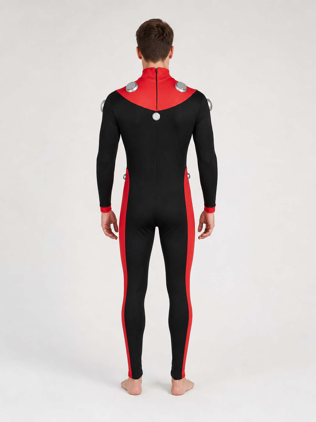 Scott Duval Cosplay Costume, Black and Red Jumpsuit