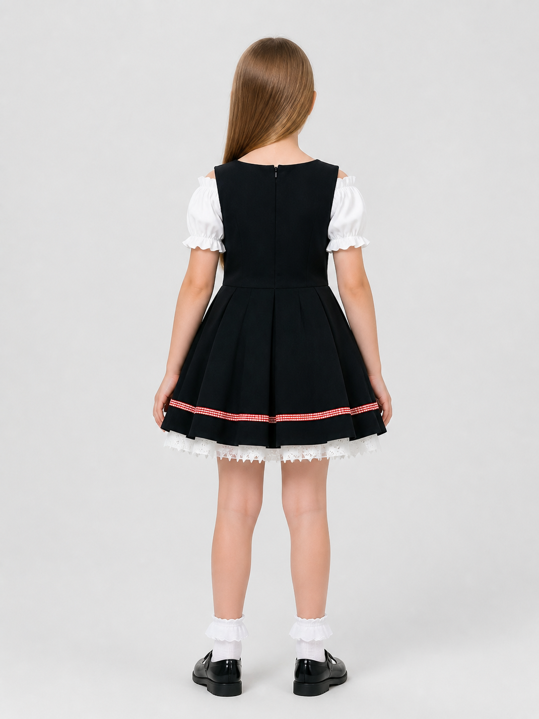 Bavarian-Style Dirndl Dress for Oktoberfest back view