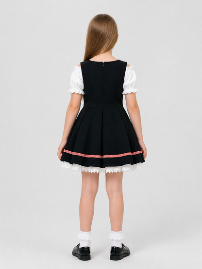Bavarian-Style Dirndl Dress for Oktoberfest back view