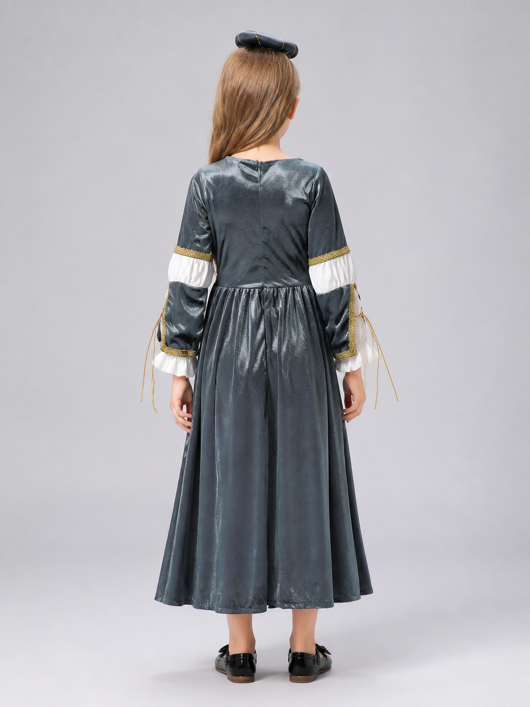 Children’s Carnival Dress with Headpiece back view