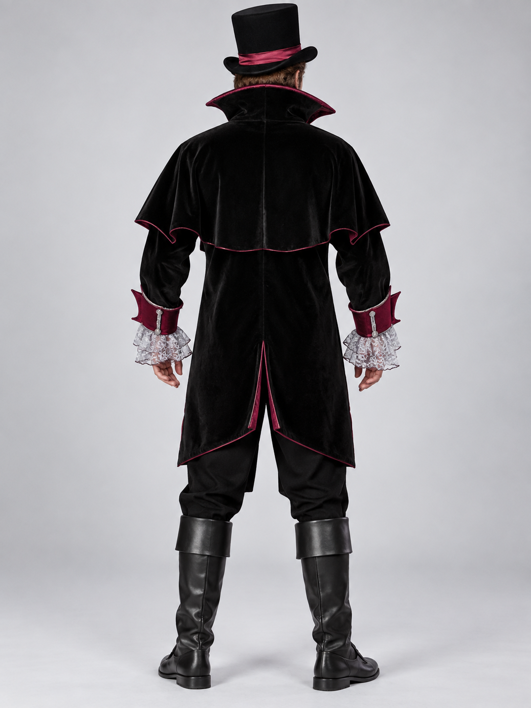 Vampire Carnival Costume with Jabot and Top Hat
