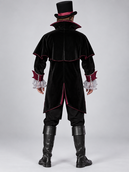 Vampire Carnival Costume with Jabot and Top Hat