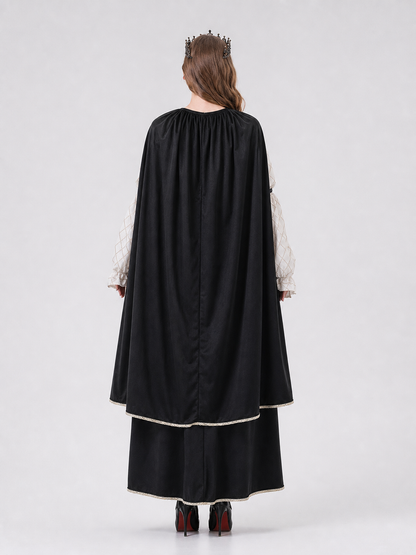 Queen Costume Dress with Cape and Crown