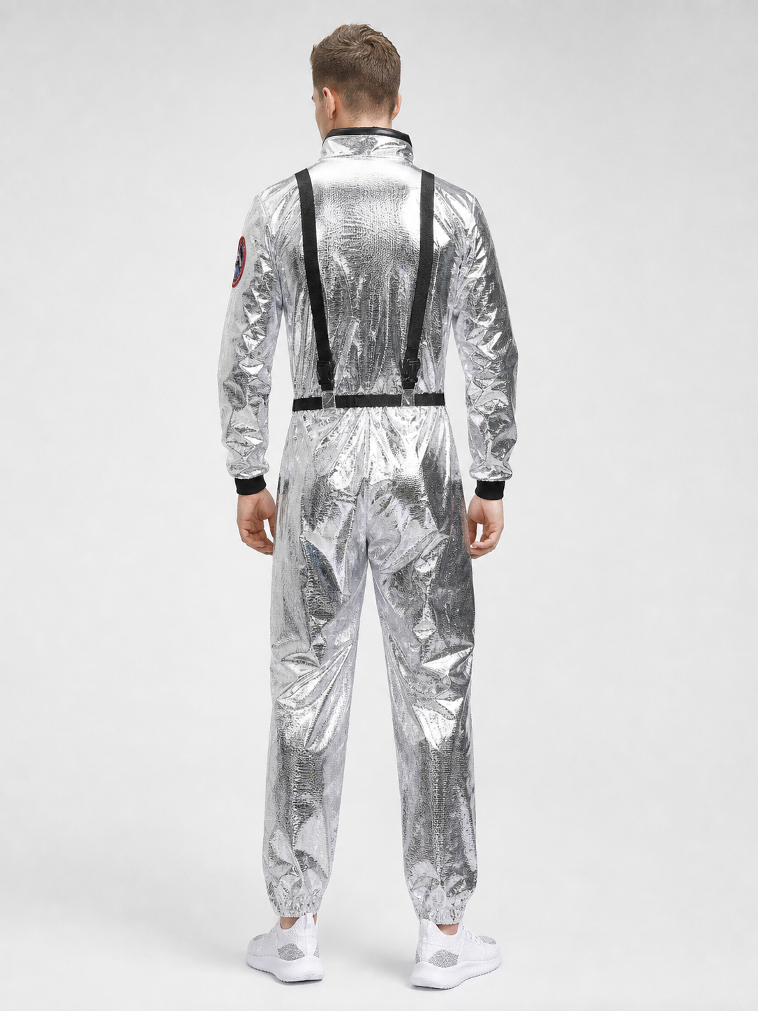 Astronaut Costume, Silver Jumpsuit for Cosplay