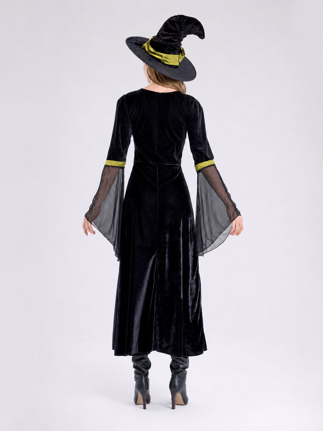 Witch Costume with Hat and Long Dress