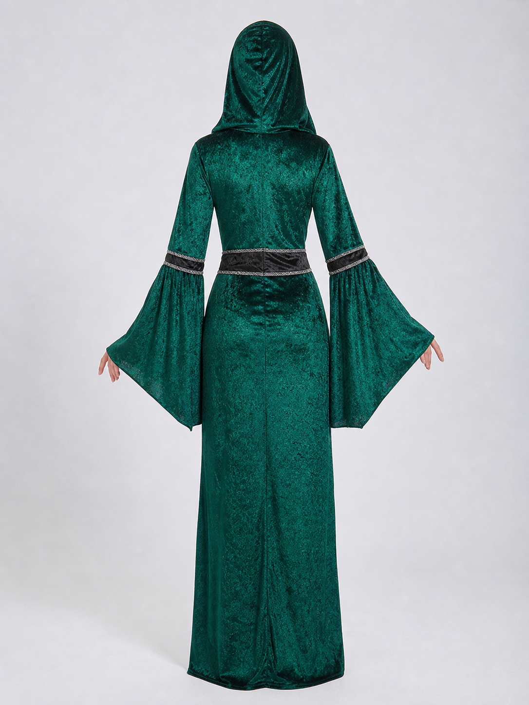 Gothic-Style Hooded Costume Dress