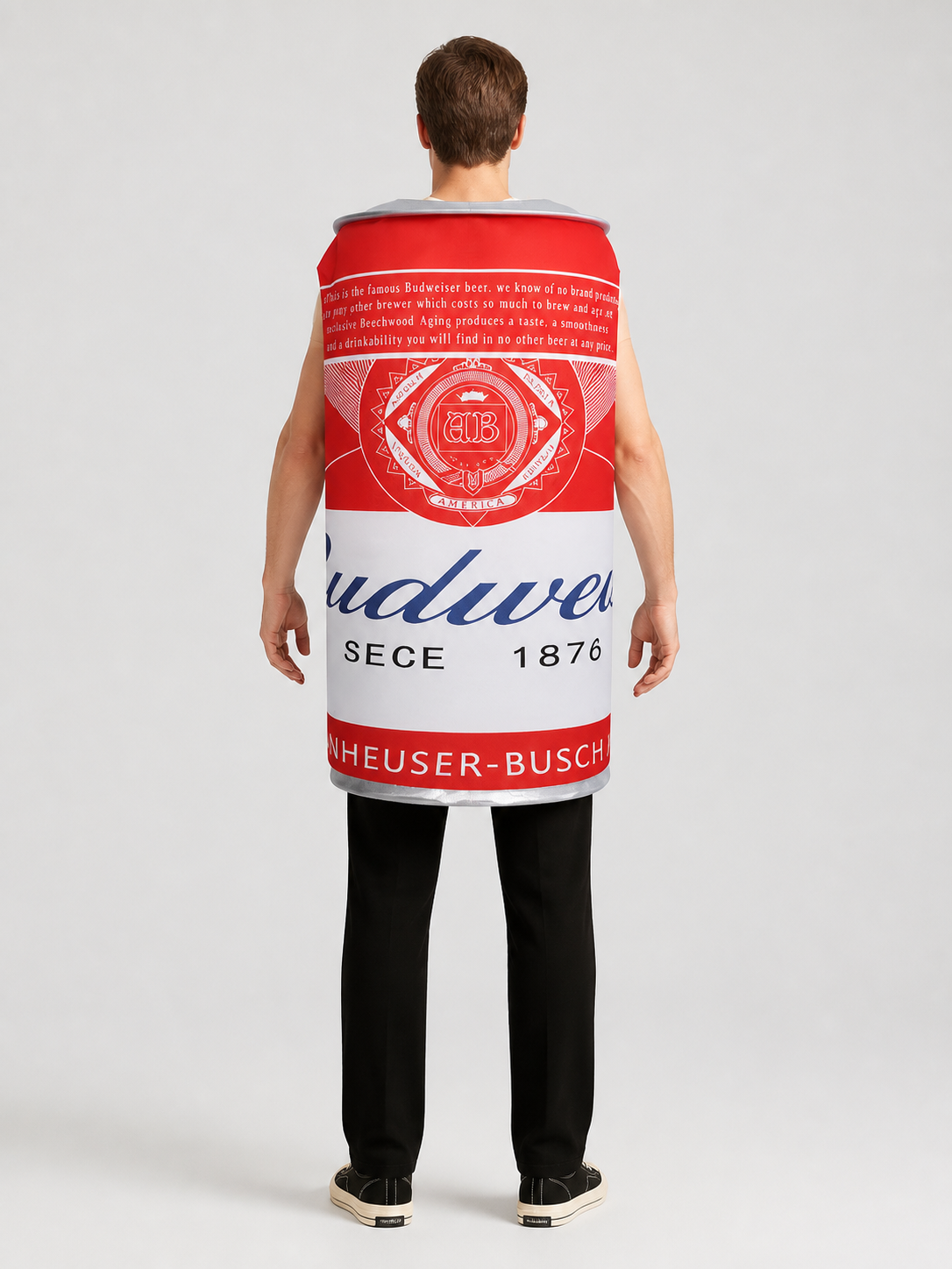 Beer Can Costume for Stage and Cosplay back view