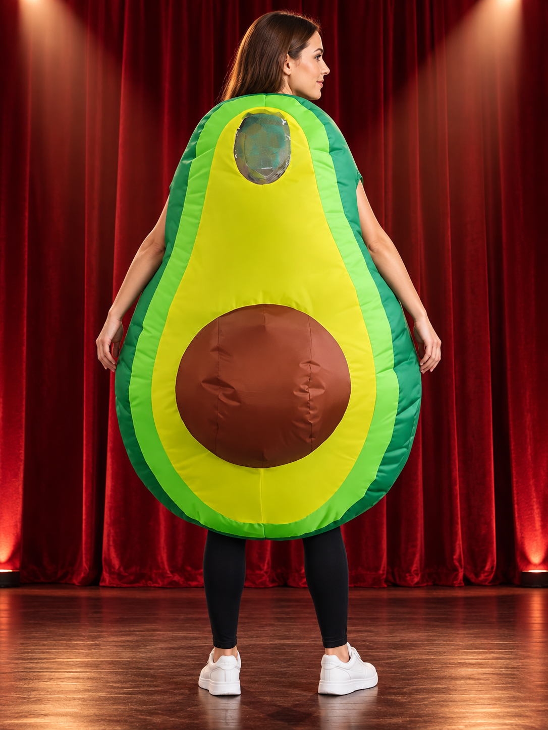 Inflatable Avocado Costume Green with Fan