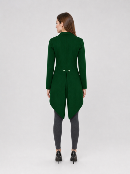 Long Dark Green Gothic-Style Tailcoat