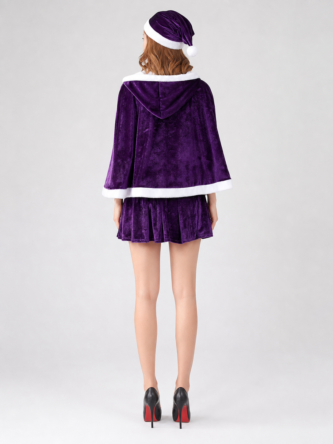 Carnival Costume: Purple Dress with Cape