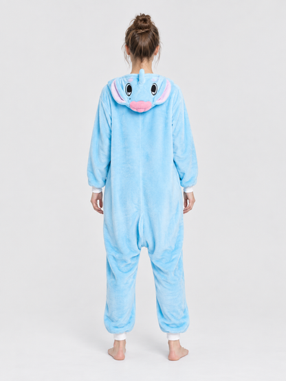 Pajama Jumpsuit with Sea Lion Face on the Hood