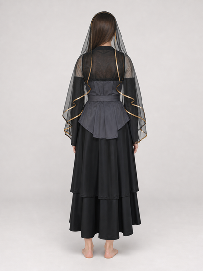 Hinata Cosplay Set with Veil and Layered Skirt