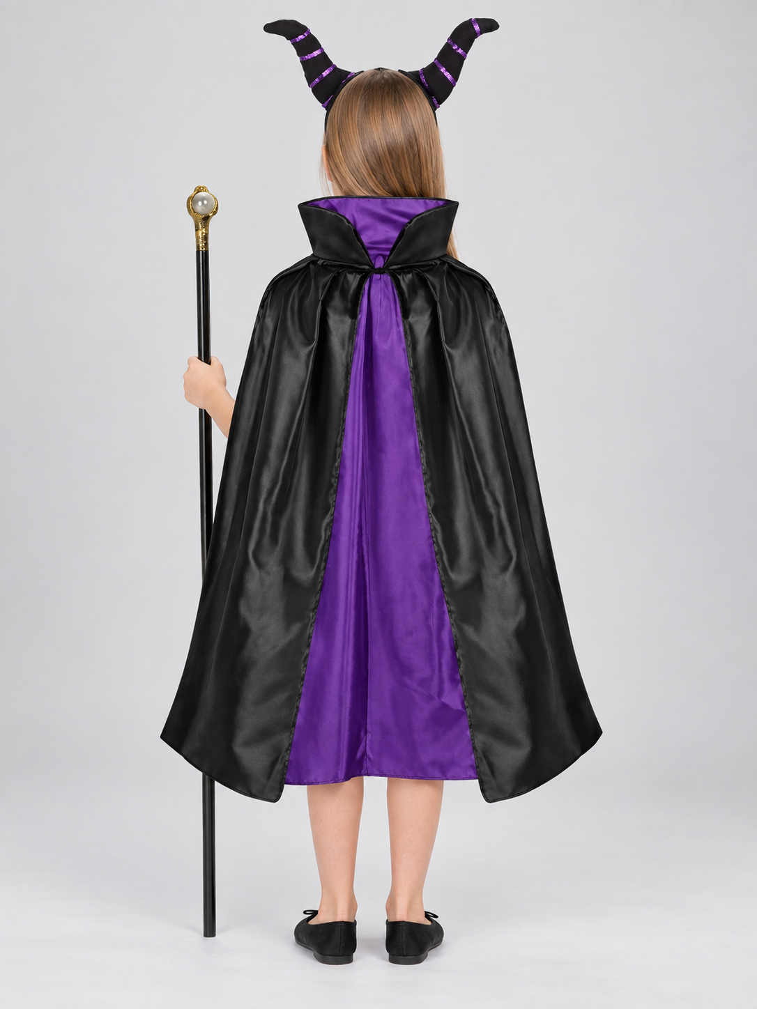 Witch Carnival Costume with Cape back view
