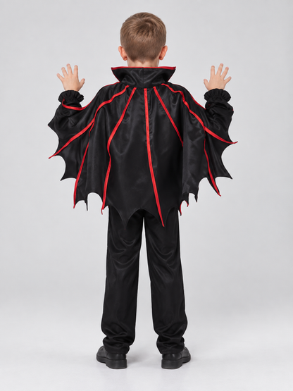 Vampire Costume with Red Trim back view