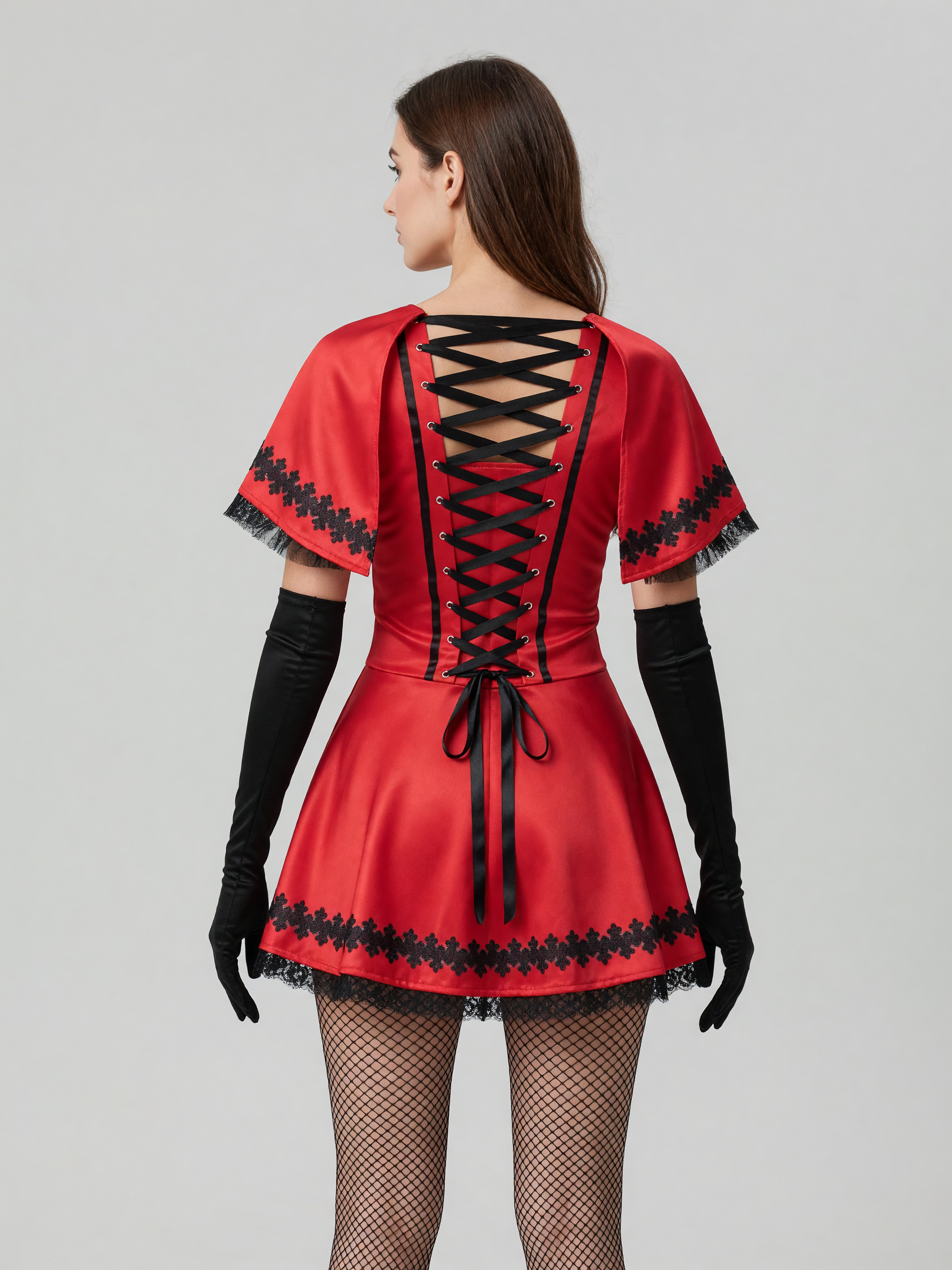 Gothic Little Red Riding Hood Costume for Cosplay