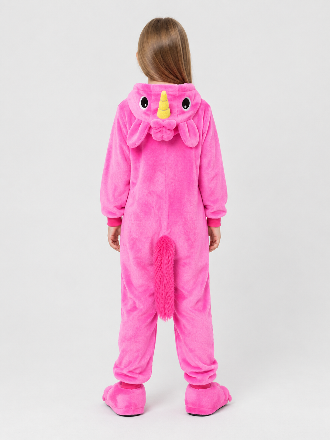 Kids' Unicorn Hooded Pajama Jumpsuit with Tail