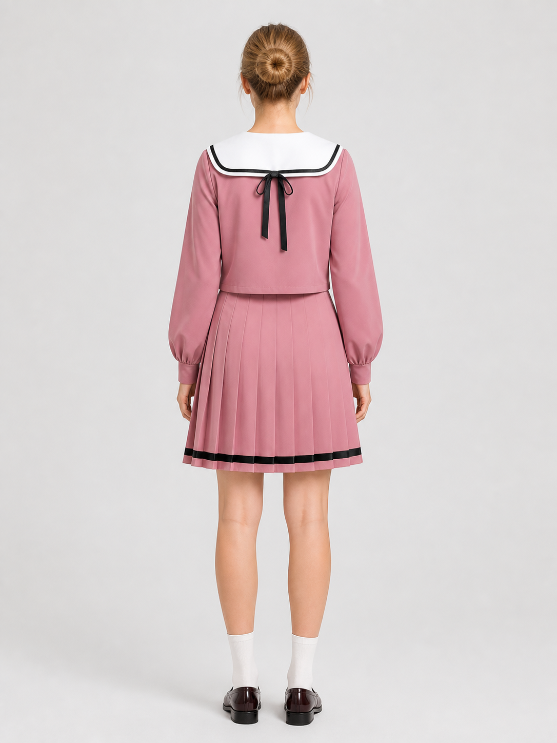 Waguri Kaoruko Cosplay Costume, School Uniform, Sailor Uniform back view