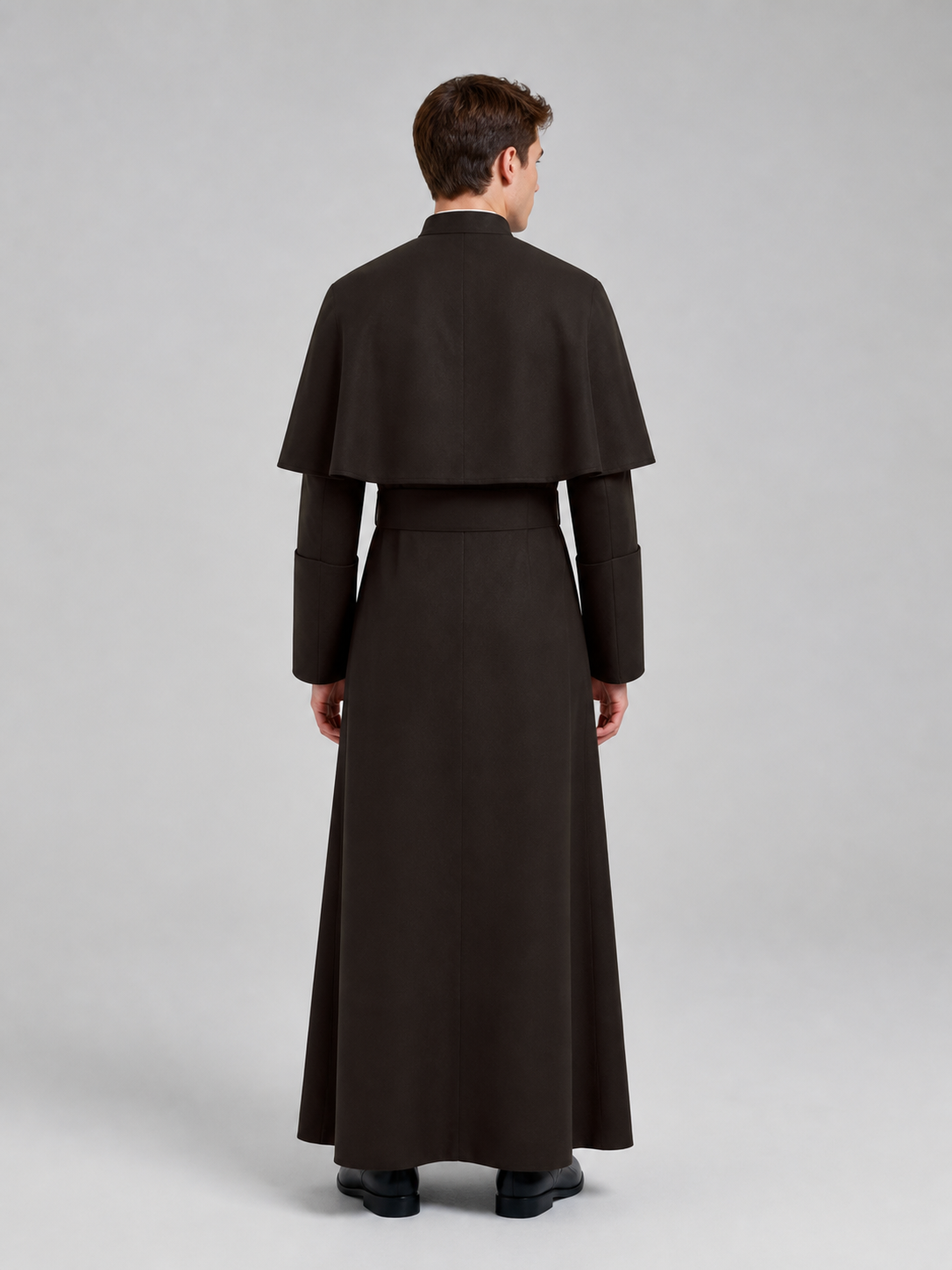 Cosplay Costume: Long Brown Cassock with Cross