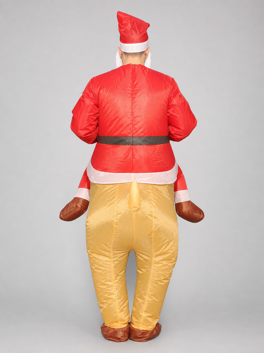 Inflatable Deer Costume with Santa Hat and Beard