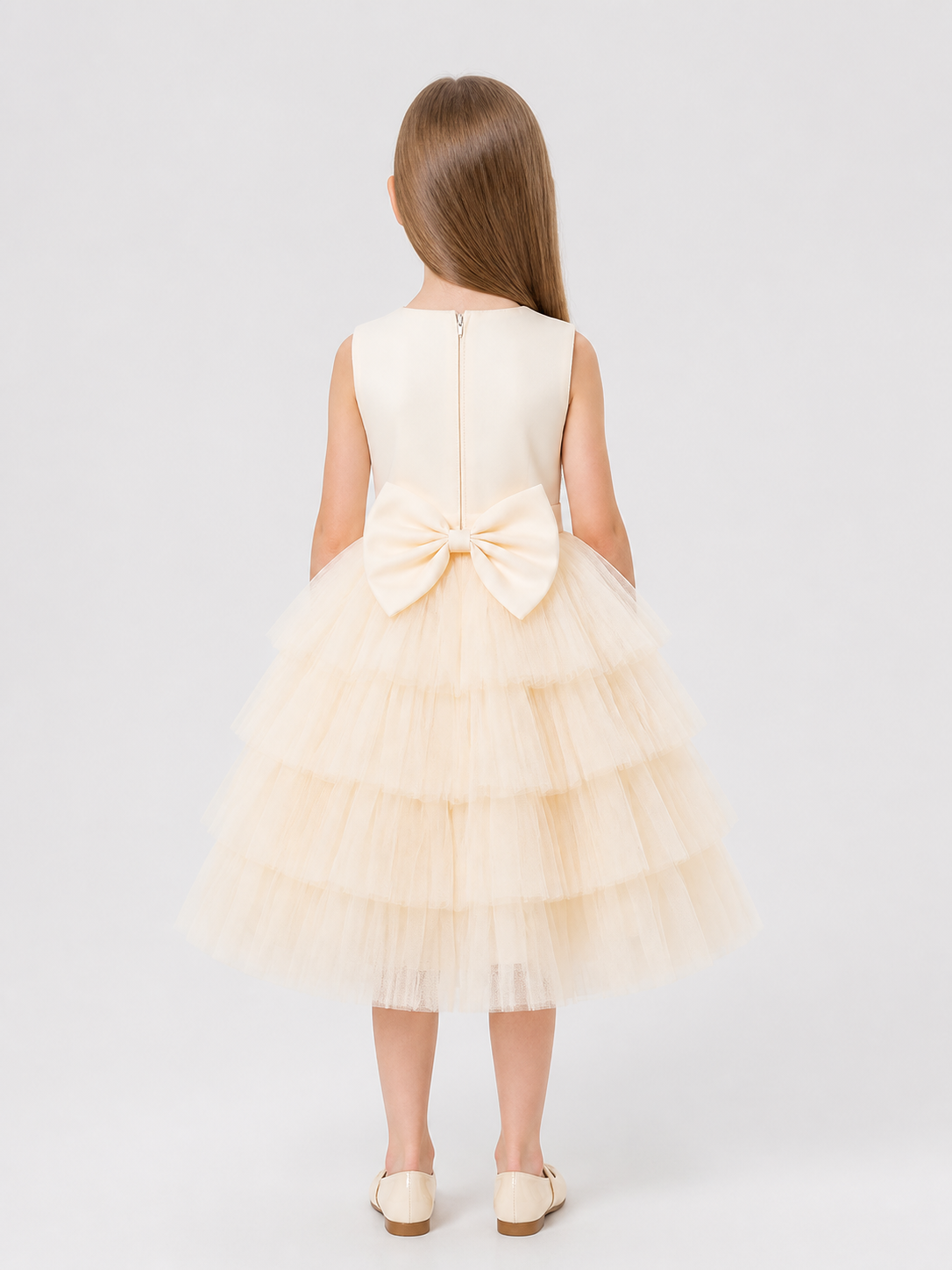 Princess Tutu Dress for a Flower Girl’s Birthday back view