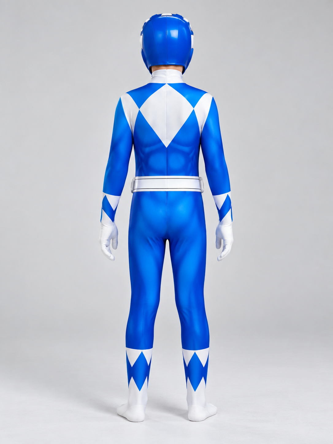 Blue Cosplay Costume Jumpsuit with White Inserts