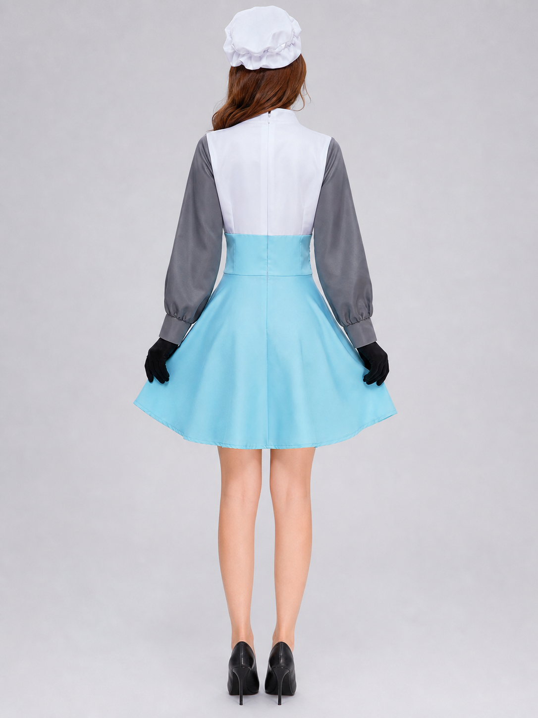 Snowman Cosplay Dress with Collar and Bow