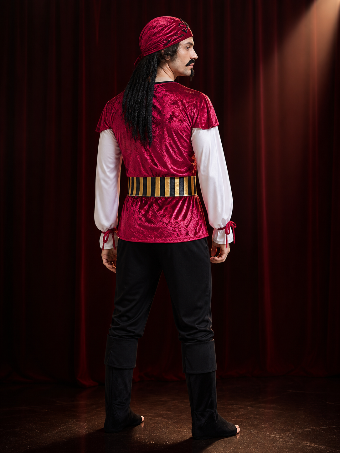 Pirate Costume with Bandana for Halloween back view