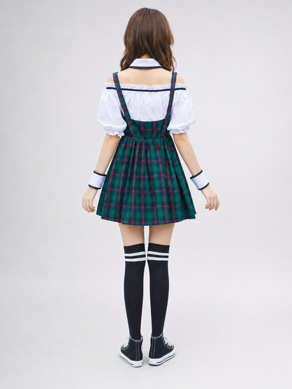 School Uniform–Style Stage Costume with Tie