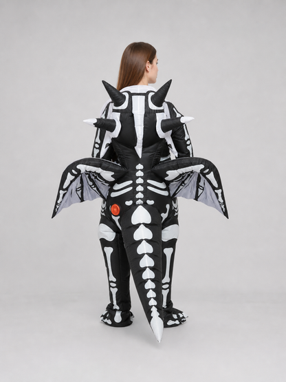 Winged Skeleton Dinosaur Costume for Halloween