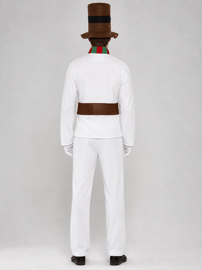 Snowman Holiday Costume with Hat and Scarf