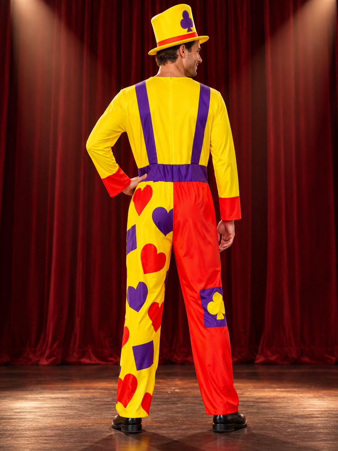 Clown Costume: Jumpsuit and Top Hat