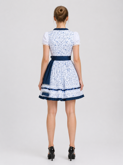 Floral Apron Dress for Beer Festivals back view