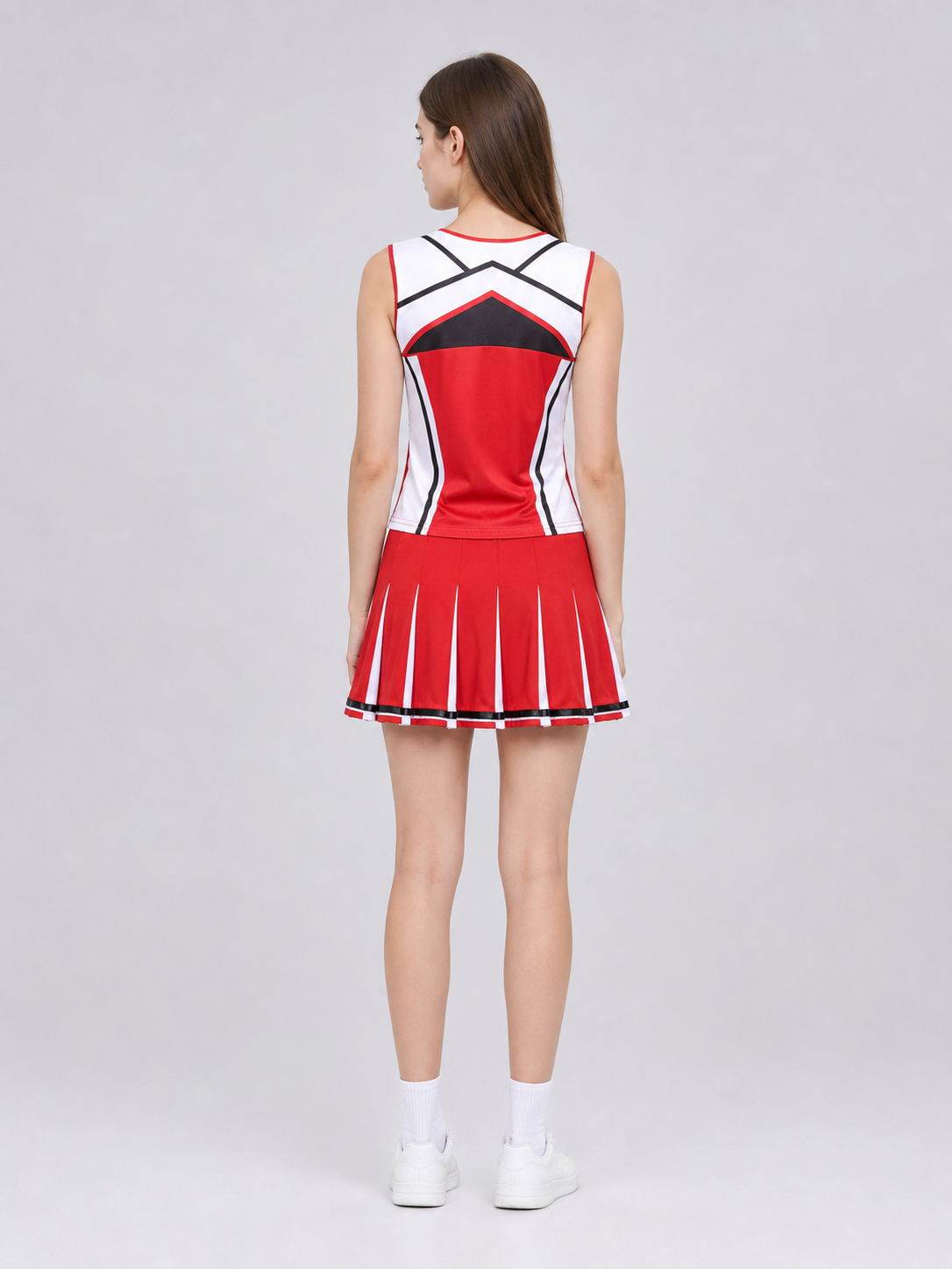 Red and White Performance Stage Costume