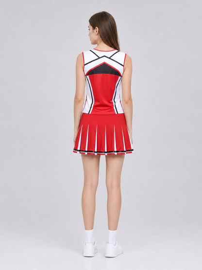 Red and White Performance Stage Costume