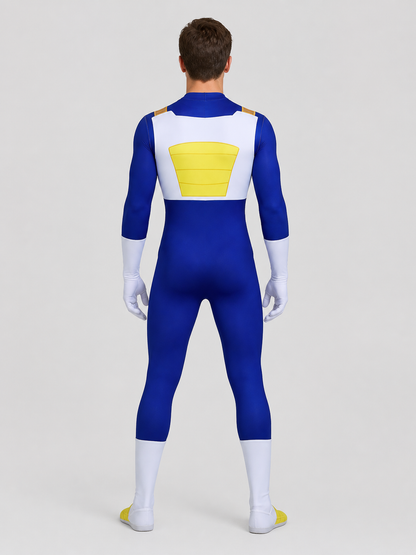 Vegeta Costume from Dragon Ball: Cosplay Jumpsuit back view
