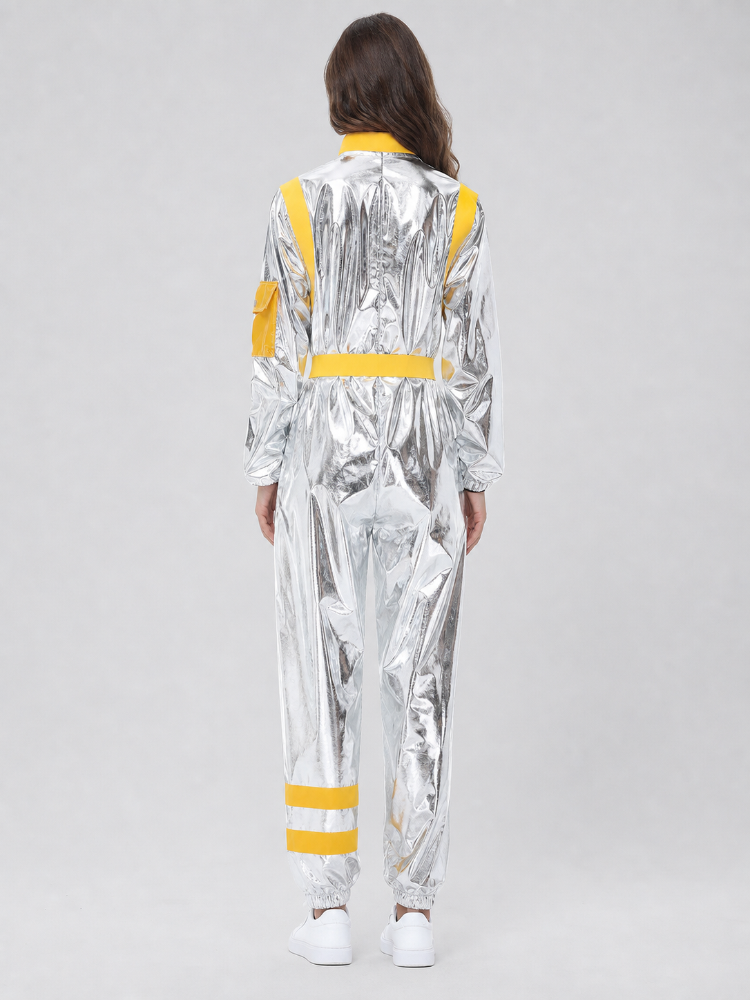 Silver Astronaut Jumpsuit for Cosplay