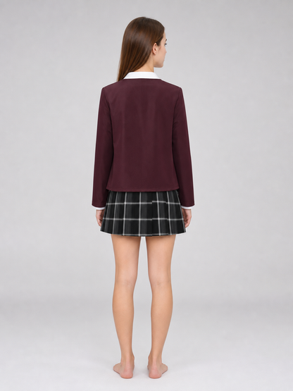 Frank cosplay costume: shirt, cardigan, skirt