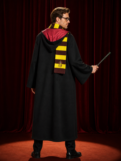 Gryffindor Wizard Costume, 5 Pieces, Cosplay back view