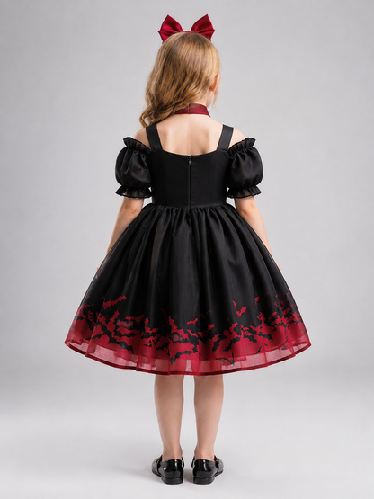 Girls' Bat Costume Dress back view